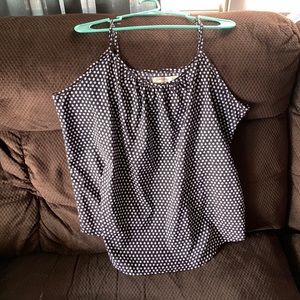 Black polka dotted tank shirt